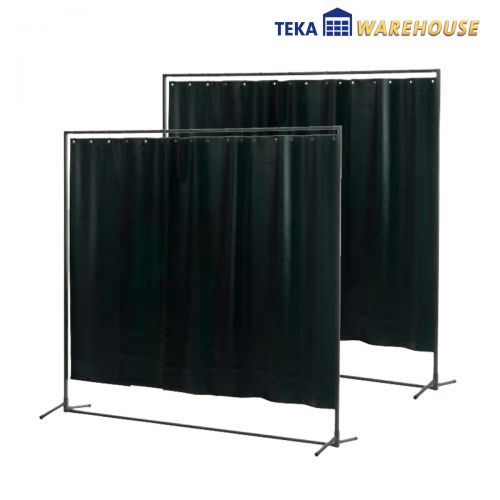 2 x Panel protector para trabajos de soldadura, verde oscuro
